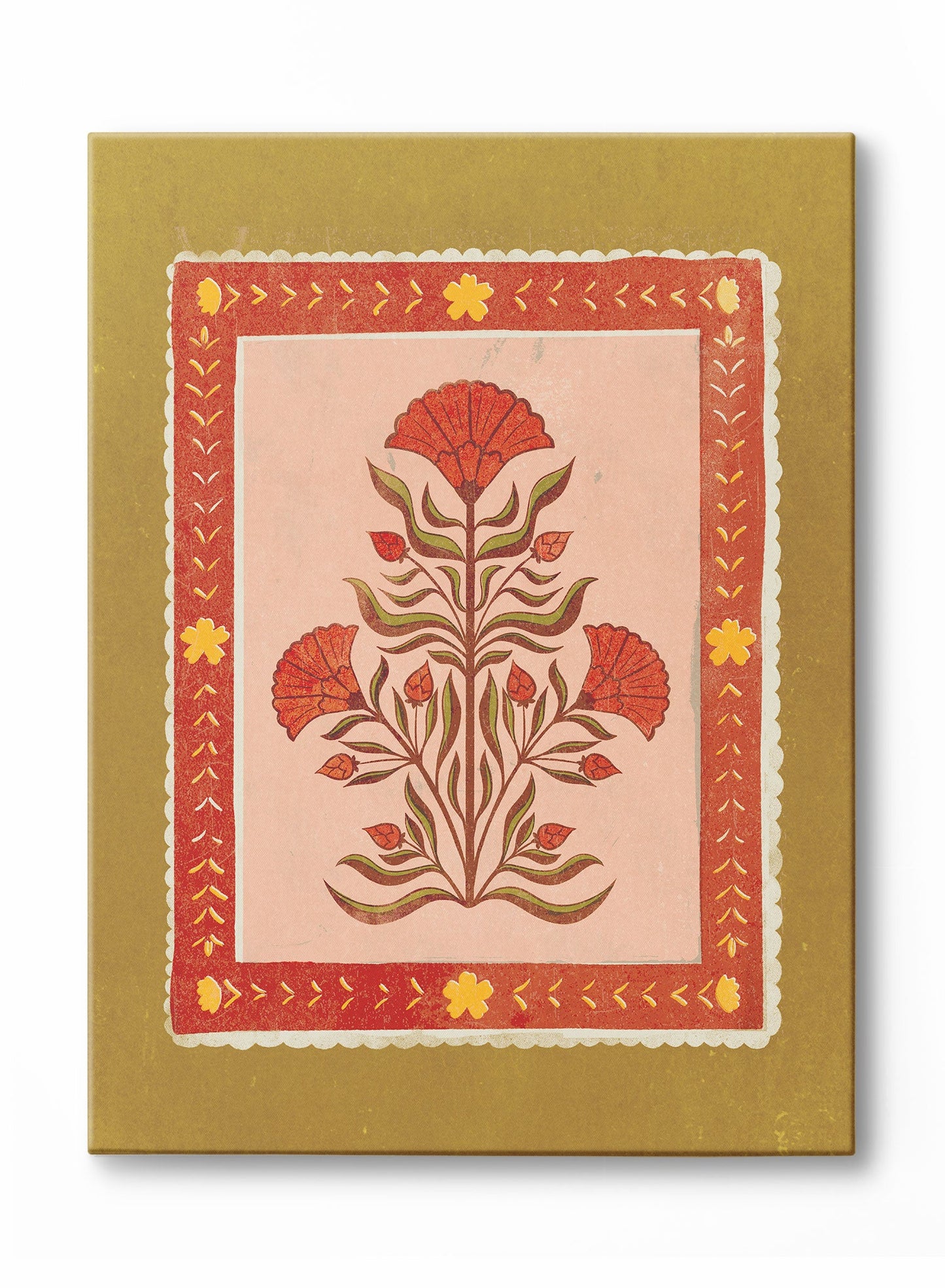 Vintage Scarlet Blossoms, Poster