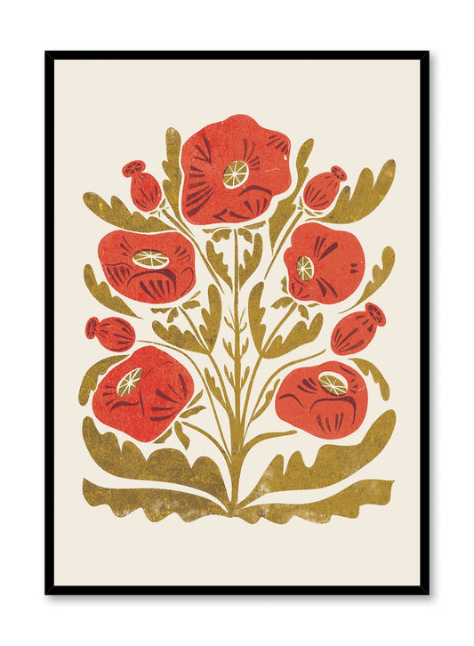 Blooming Poppies, Poster